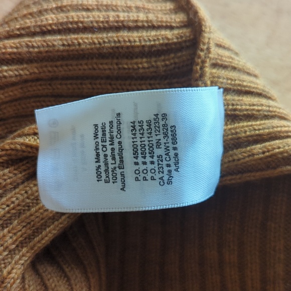 Babaton Aritzia marino wool ribbed scooped neck orange sweater size XS - Picture 8 of 8